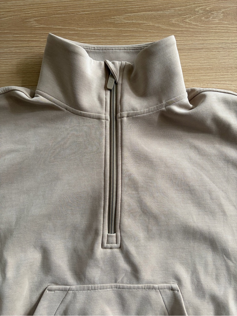 lululemon athletica Brushed Softstreme Half Zip in Light Beige - Picture 2 of 9